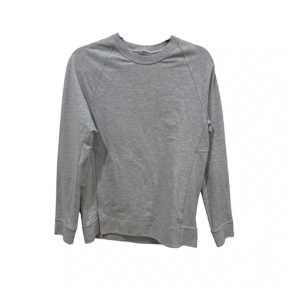 Lululemon City Sweat Crewneck Pullover Heathered Gray‎ Side Zip Mens XS
